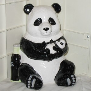 panda family cookie jar