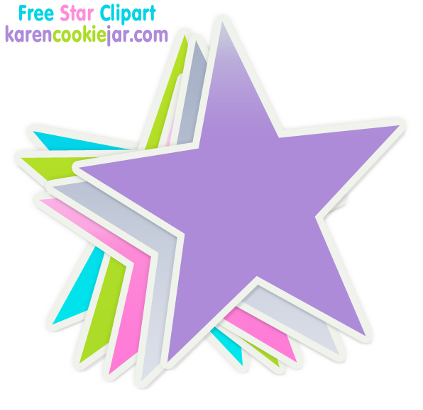 purple star border clipart
