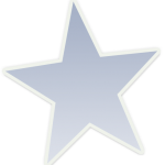 gray colored star clip art