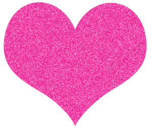 pink glitter heart clipart