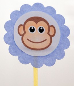 printable monkey cupcake toppers
