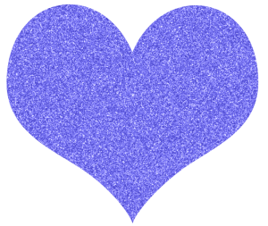purple glitter heart clipart