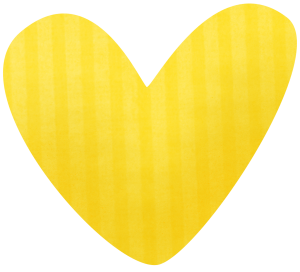 yellow stripped heart clipart