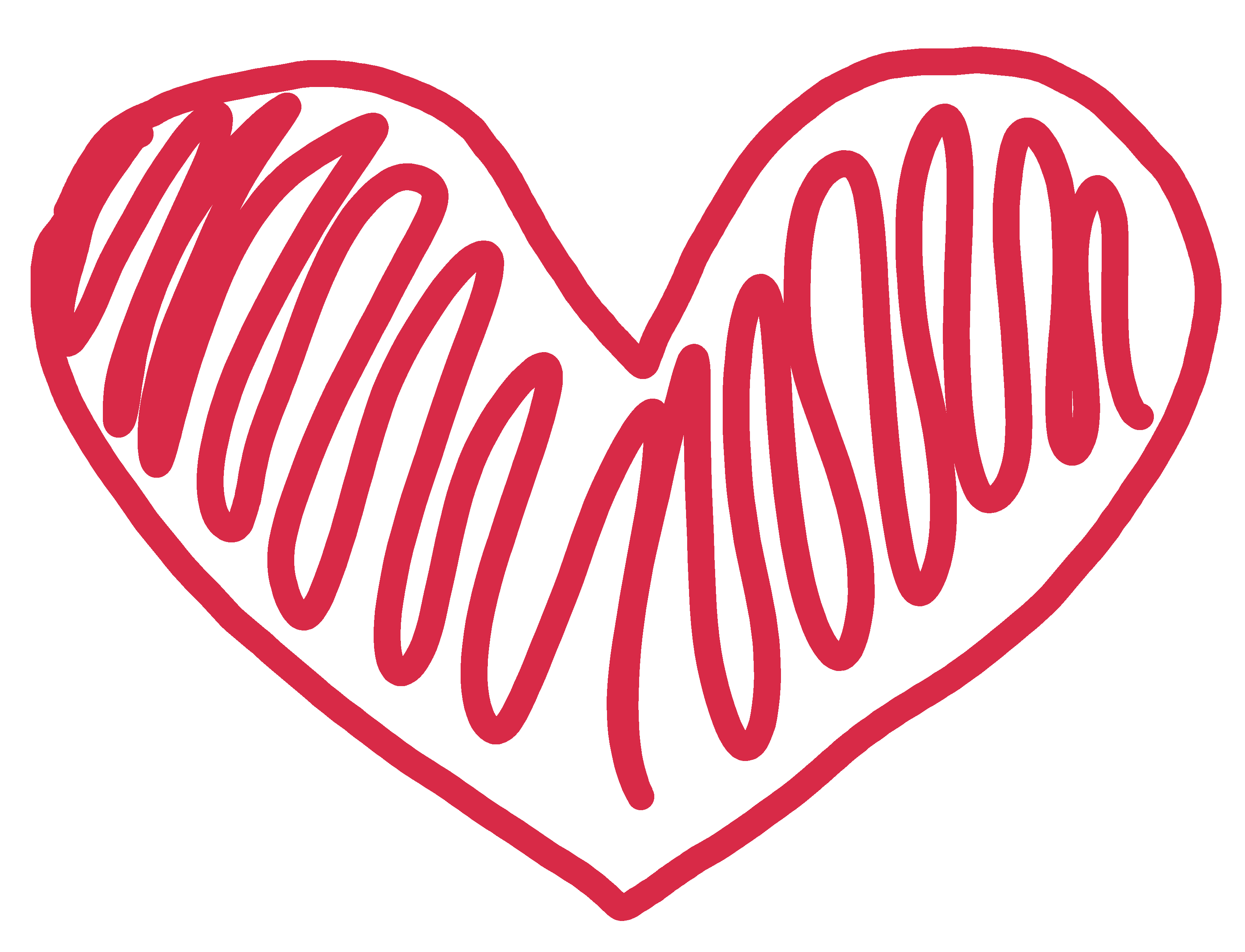 curly heart clipart