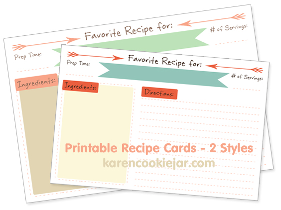 Blank Recipe Page / Recipe Card / Recipe Template / Typewriter Style 