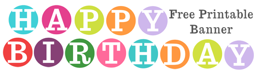 happy birthday banner printable