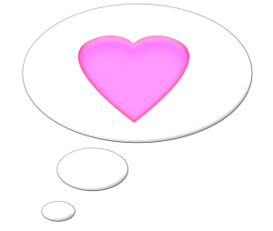 pink speech bubble heart