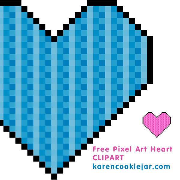 free pixel art heart clipart