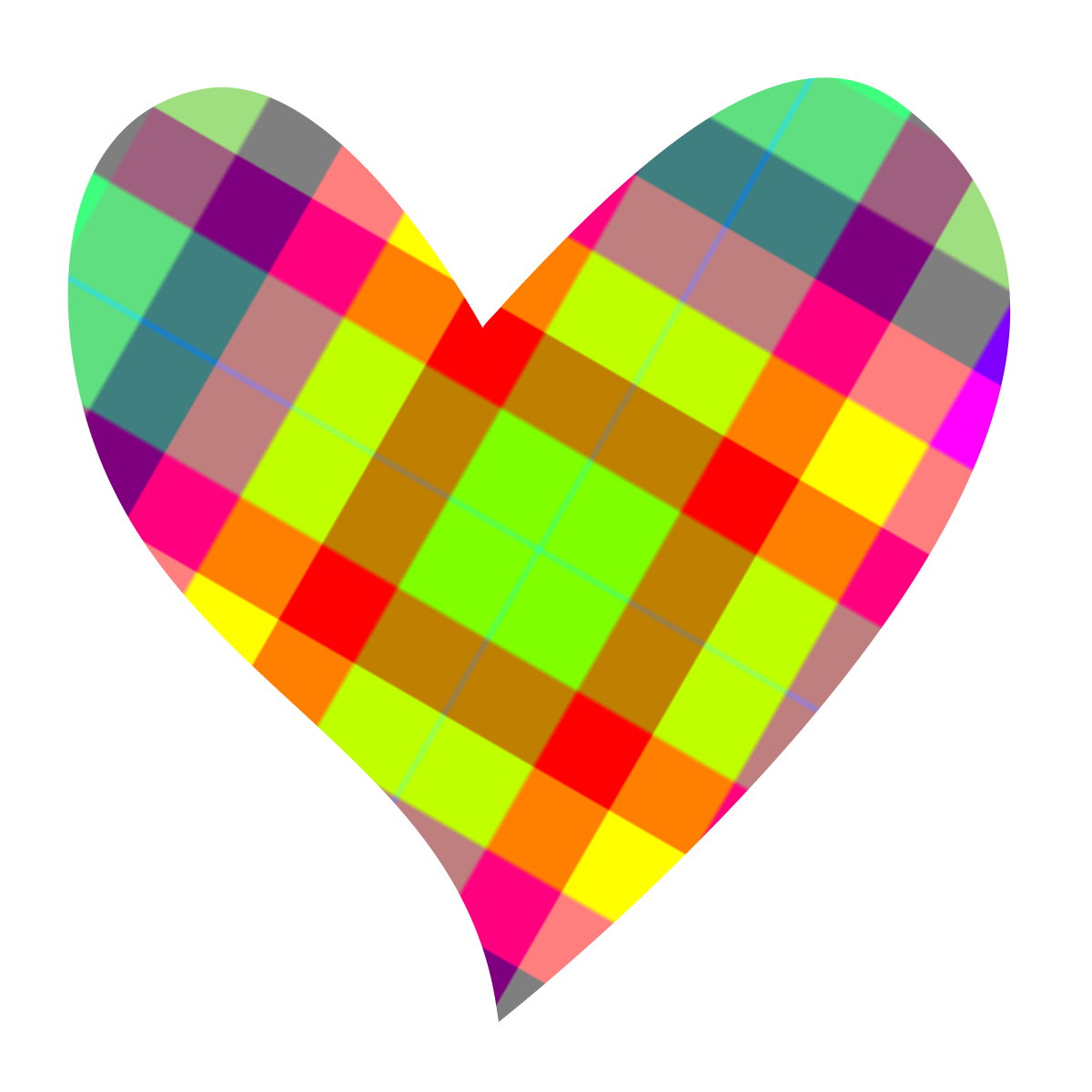 free rainbow heart clip art - photo #38