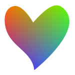 free rainbow heart clipart