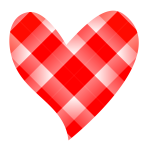 red patchwork heart