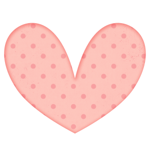 pink polka dot heart