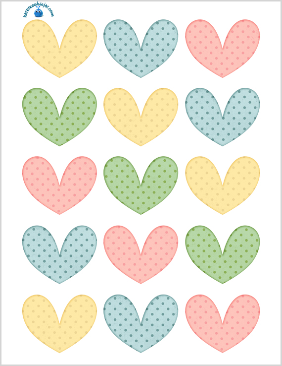 polka dot heart clipart