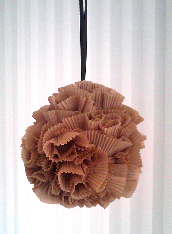 12 Brown Tissue Paper Pom Pom – Goparty Decoration