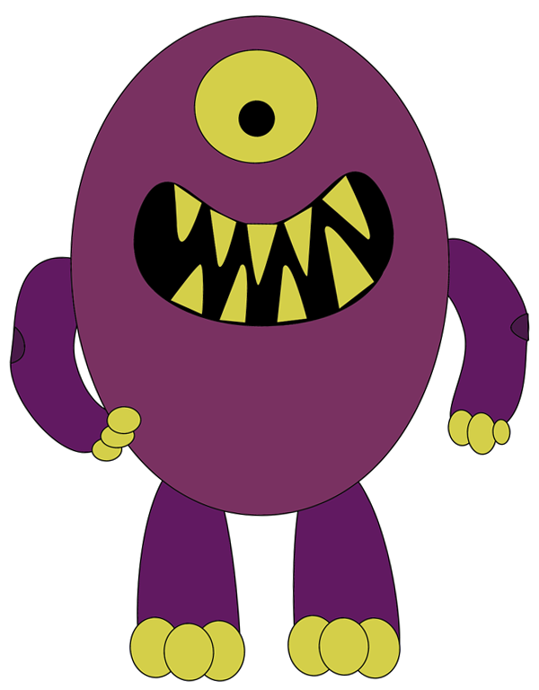 scary monster printable