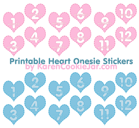 monthly onesie stickers printable free