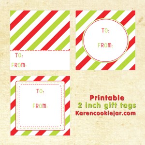 2 Inch Printable Christmas Gift Tags - Karen Cookie Jar