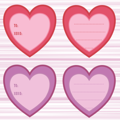 Heart Tag Template